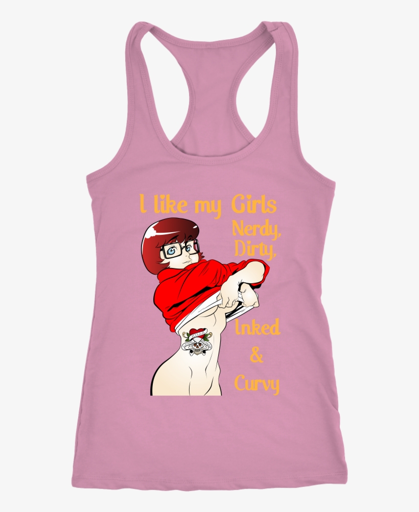 Nerdy Dirty Inked And Curvy Fitness Workout Velma - Shirt, transparent png #7711073