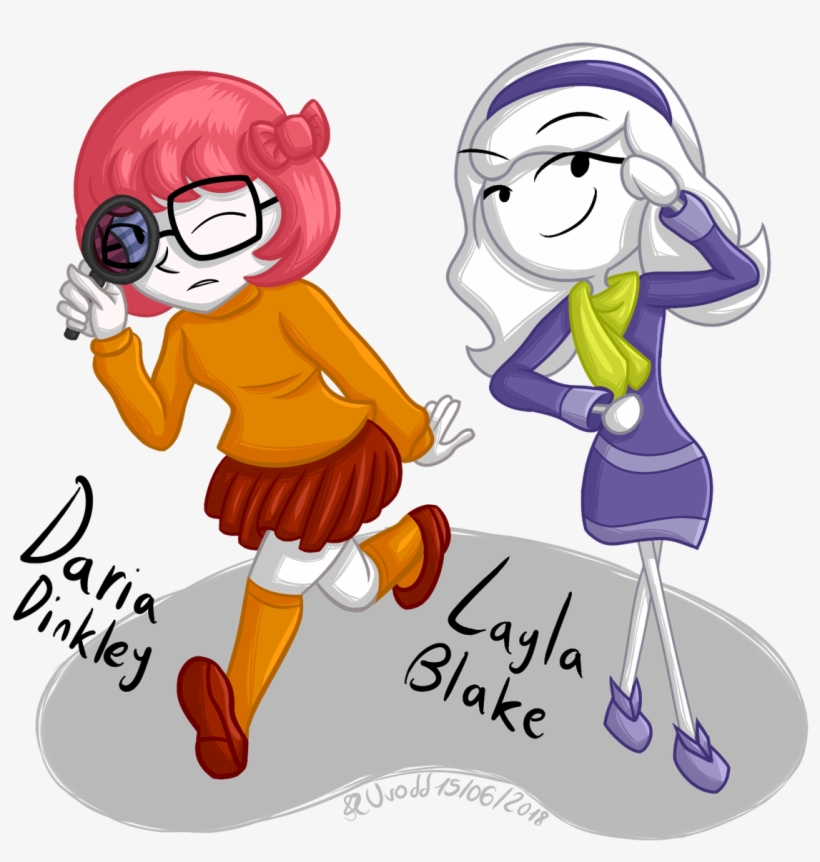 Uvodd My Main Girls Daria And Layla Cosplaying As Velma - Cartoon, transparent png #7711583