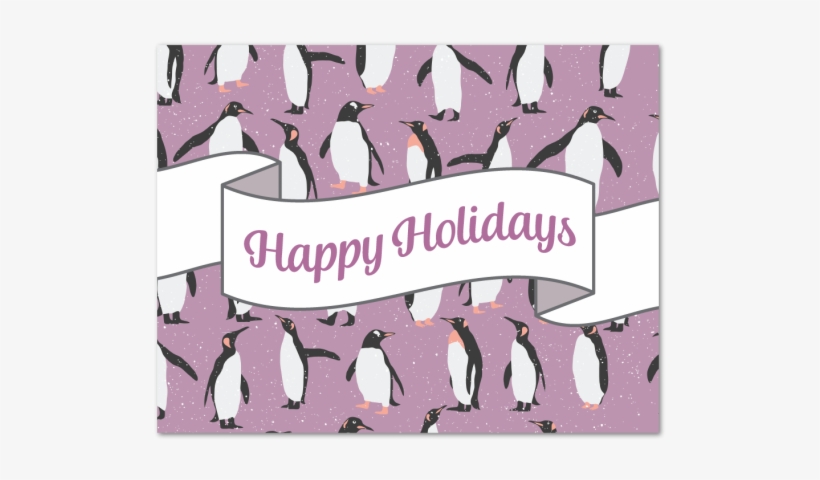 Penguins Holiday Greeting Card - Penguin, transparent png #7713532