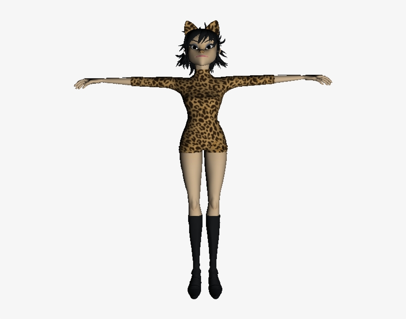 I Want To Play Toontown Rewritten Again But I Forgot - Gorillaz Noodle T Pose, transparent png #7714919
