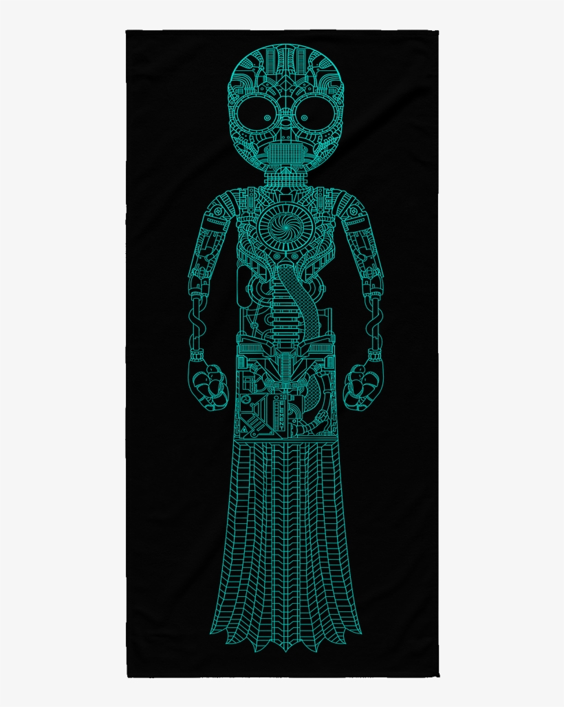 Ghastly Schematic Beach Towel - Motif, transparent png #7714946
