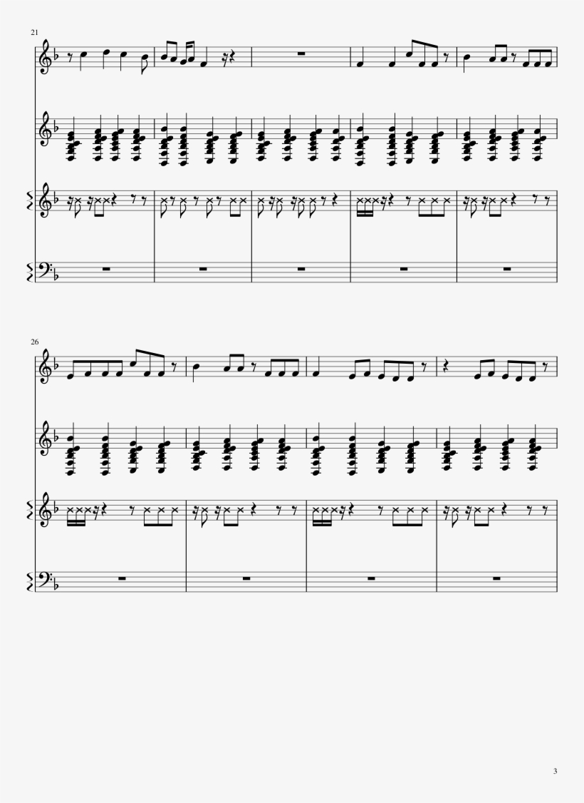 Rucapella Cover Sheet Music Composed By Lucian Piane, - Sheet Music, transparent png #7715516