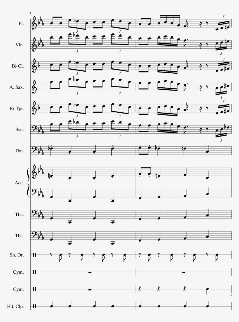 Kazoztky Kick Sheet Music Composed By Music By Mike - Mom Isn T Home Flute Music, transparent png #7716451
