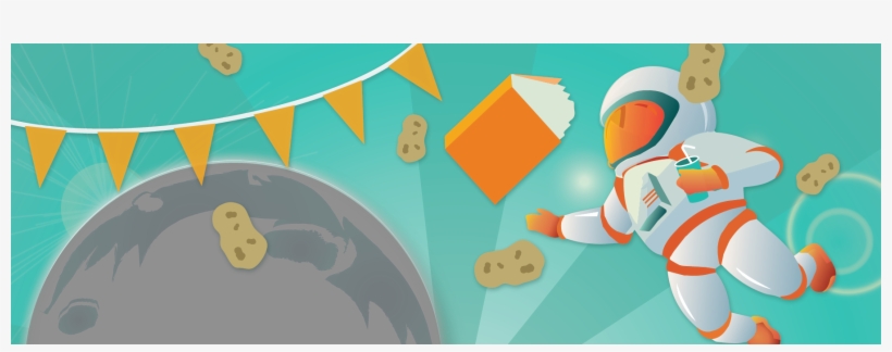 Banner Outer Space Party - Illustration, transparent png #7717039