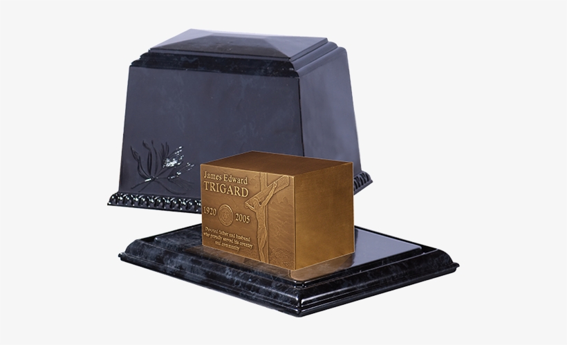 Black Marble With Urn Cremation Urn Vault - Funeral Urn Plaid Urn, transparent png #7717799