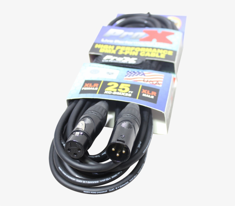 Dmx Xlr3 M To Xlr3 F High Performance Cable - Usb Cable, transparent png #7718202