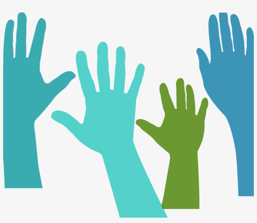 Volunteer - Hands Raised No Background, transparent png #7719417