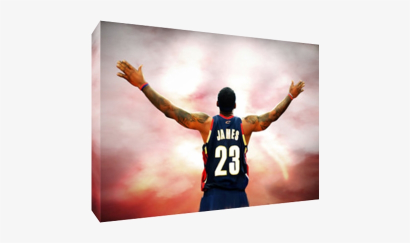 Details About Lebron James Chalk Dust Canvas Poster - Basketball Player, transparent png #7719470