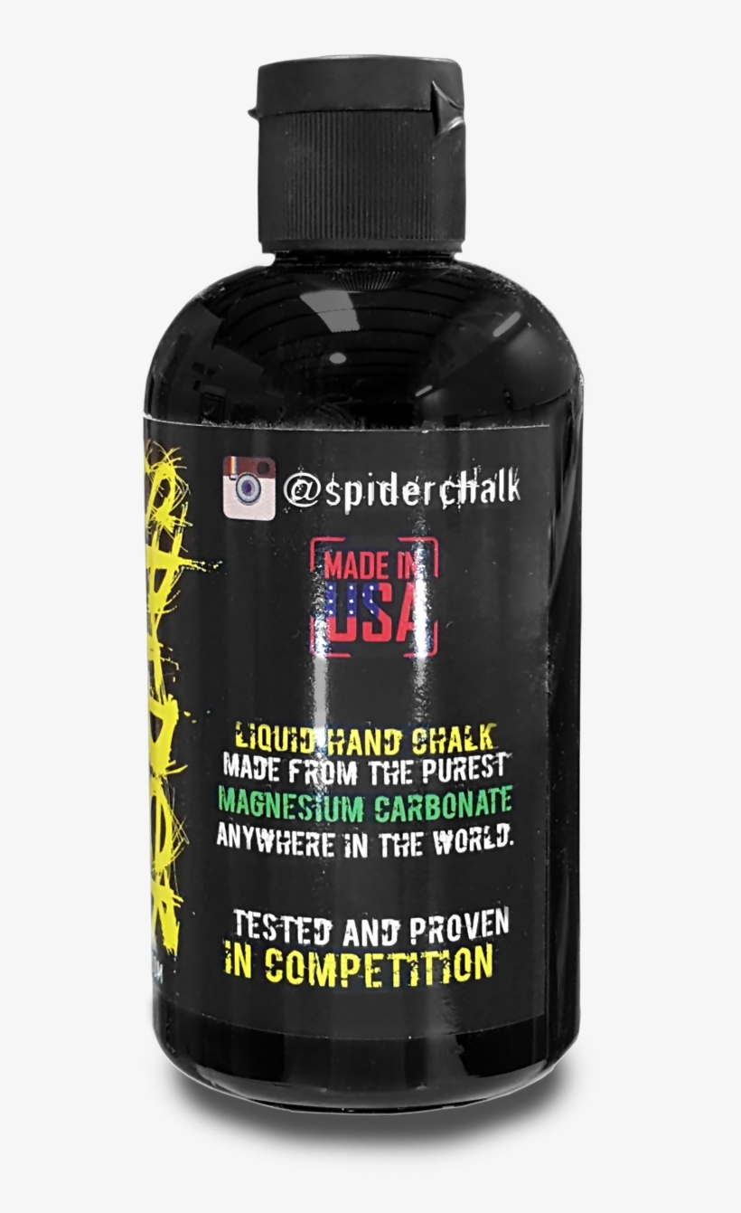 Spider Chalk Weightlifting Liquid Chalk Tacky Grip - Bottle, transparent png #7719697