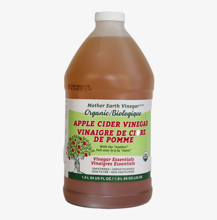 Organic Mother Earth Apple Cider Vinegar - Bottle, transparent png #7719993