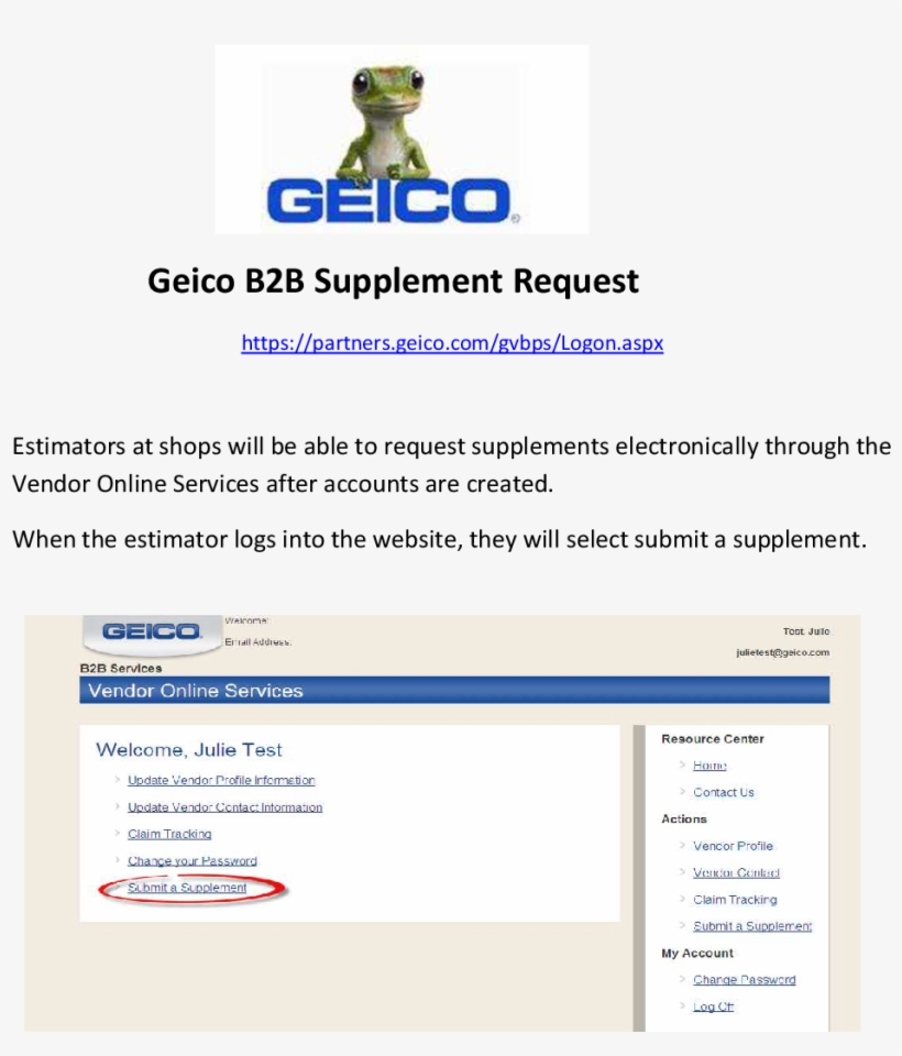 Get The Free Geico B2b Supplement Request Form Online - Web Page, transparent png #7720094