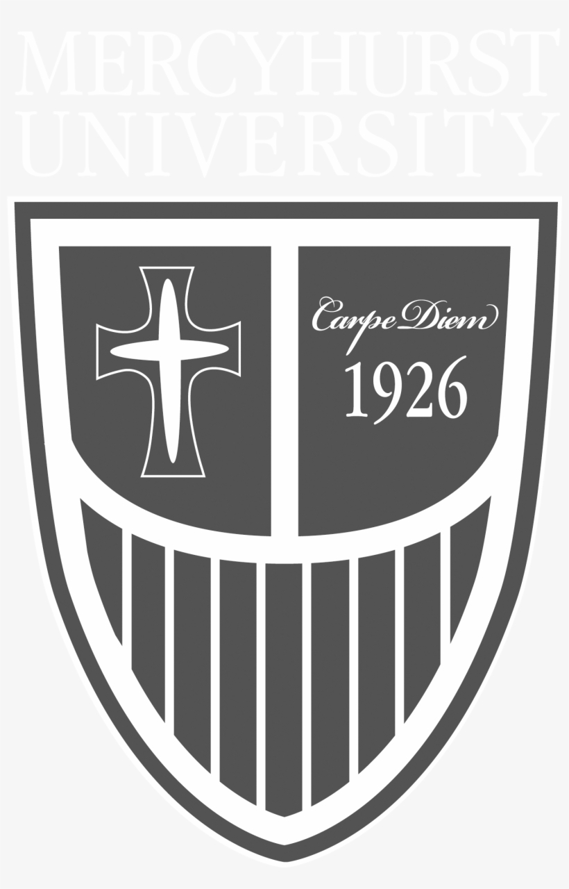 University Stacked Logo Black-reverse - Mercyhurst University Logo, transparent png #7720096