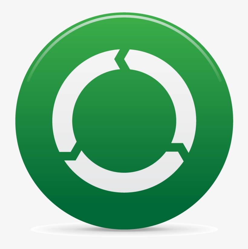 Icon Of Recycle On Button - Circle, transparent png #7720614