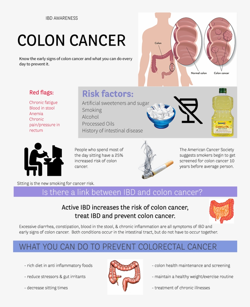 The Colon Or Large Intestine Is The Last Part Of The - Bowel Cancer Vs Ibd, transparent png #7720899