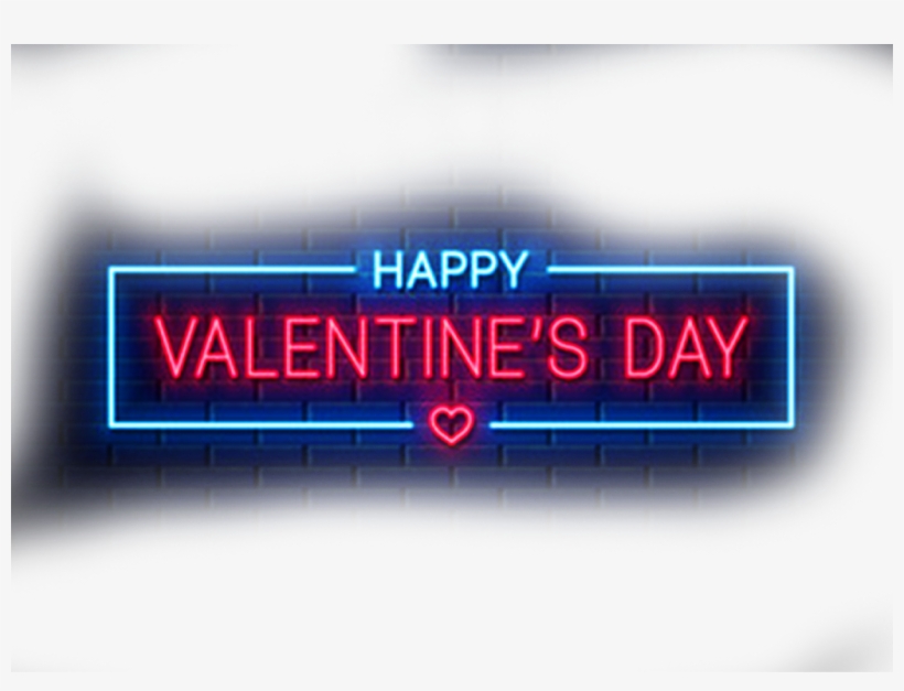 Happy Valentine Day Text Png ➤ Download - Neon Sign, transparent png #7722447