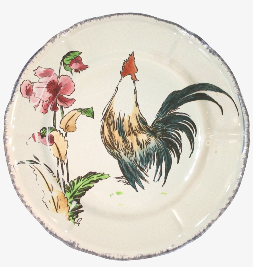 Assiette Dessert Coq De Combat 1 - Assiette Coq, transparent png #7722813