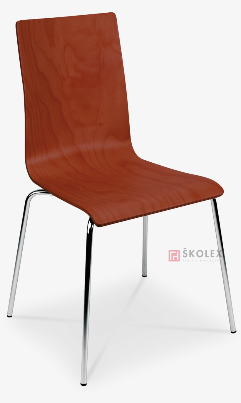 Chair Cafe Vii Wood Chrome - Chair, transparent png #7723575