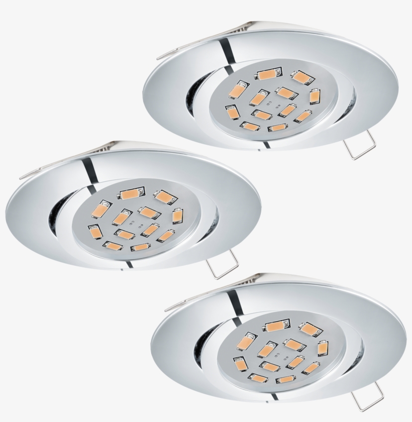 Tedo Set 3xeinbauspot Gu10-led 5w 3000k Chrom - Light Fixture, transparent png #7723773