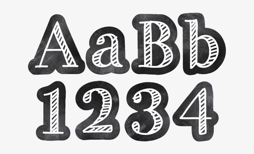 Letters Designer 4" Chalkboard - Punch Out Letters, transparent png #7723804