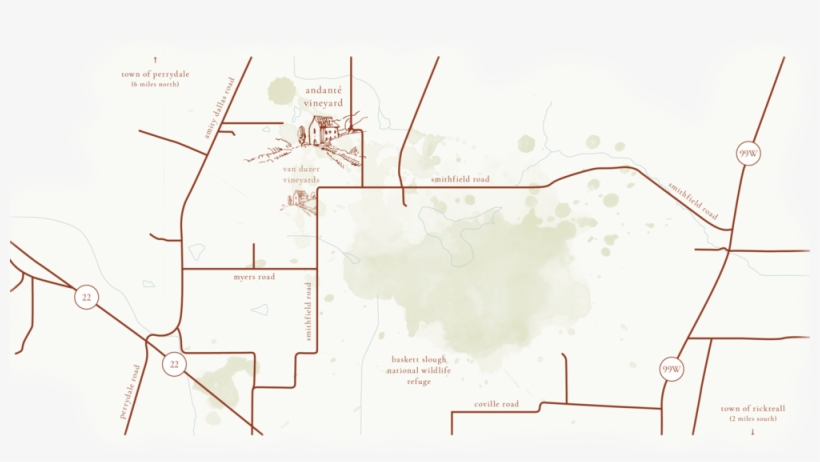 Andanté Vineyard Location Map Final V3 - Map, transparent png #7724679