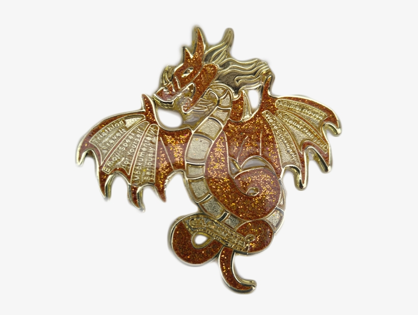 Gold Problem Dragon - Brooch, transparent png #7724680