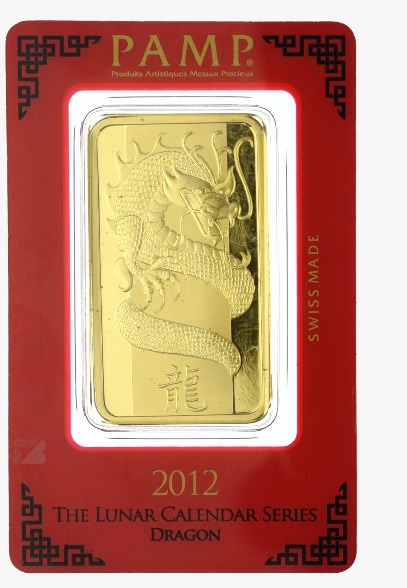 Pamp Lunar Series 2012 Gold Bar - Gold, transparent png #7724768