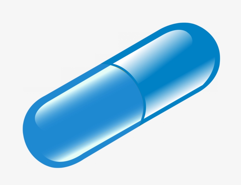 Blue/blue Colored Gelatin Capsules - Capsule, transparent png #7725334