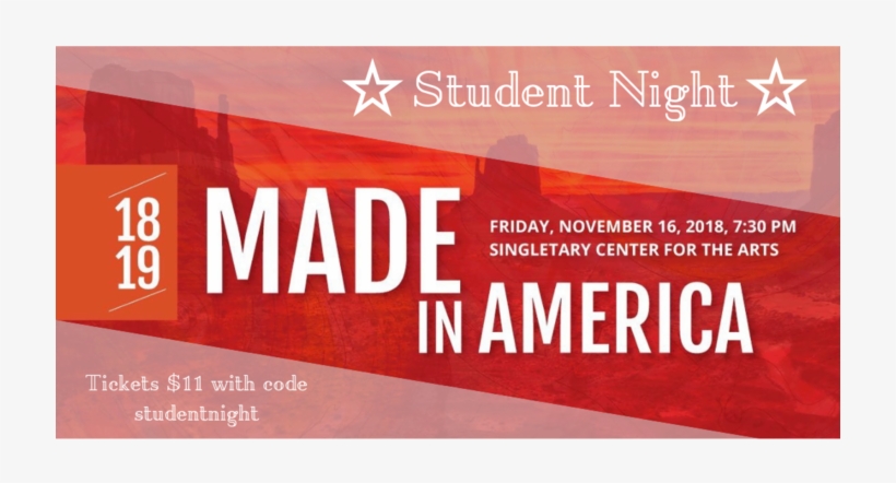 "made In America" Student Night Artwork - Graphic Design, transparent png #7726351