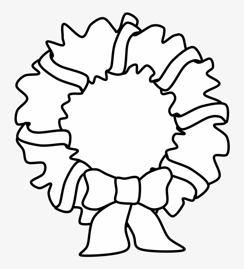 Wreath, Tinsel, Black And White, Png - Phoenicia, transparent png #7726463