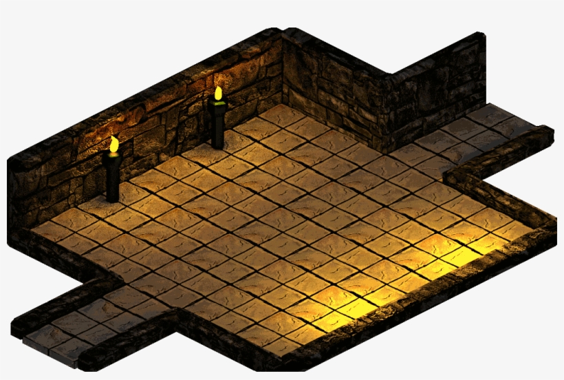 25769 Plex Dungeon Torchlit Room 2exits 180 1 Plexsoup - Floor, transparent png #7726823