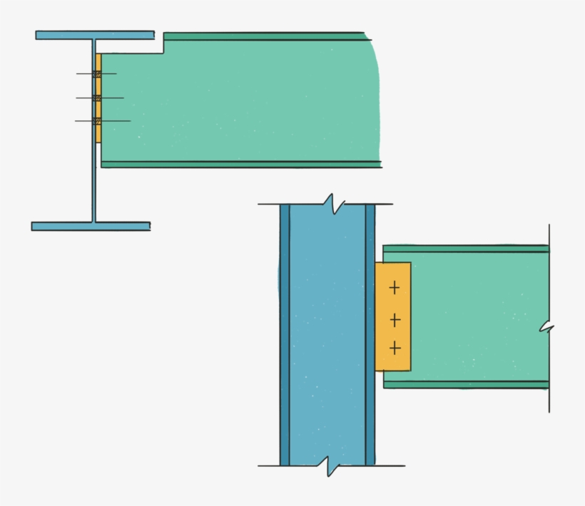 Bb-bc Pins - Types Of Beam To Beam Connections, transparent png #7727028