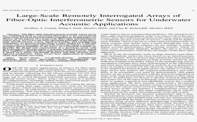Large Scale Remotely Interrogated Arrays Of Fiber Optic - Document, transparent png #7727179
