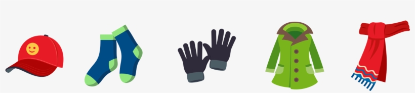 Caps, Socks, Gloves, Coats, And Scarves Are Added In - Illustration, transparent png #7727382