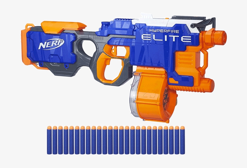 Nerf N-strike Elite Hyper Fire Blaster - Nerf Elite Hyperfire, transparent png #7727626