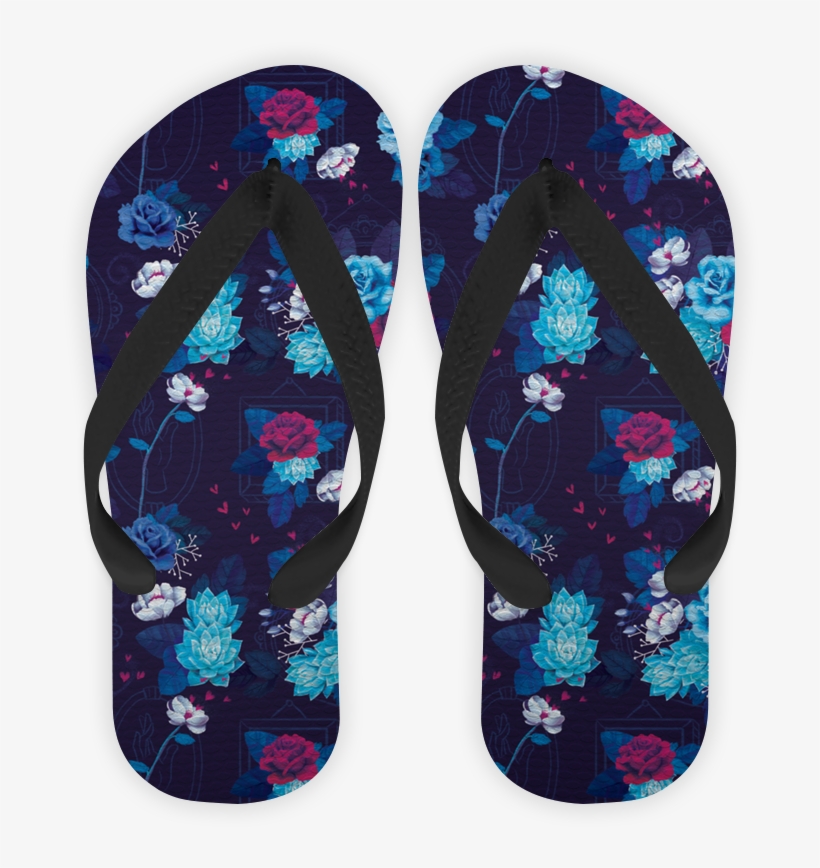 Chinelo Floral - Flip-flops, transparent png #7729368