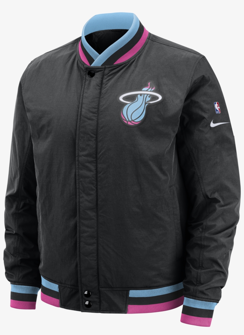 Nike Miami Heat Vice Nights Courtside Jacket - Miami Heat Jacket, transparent png #7730482