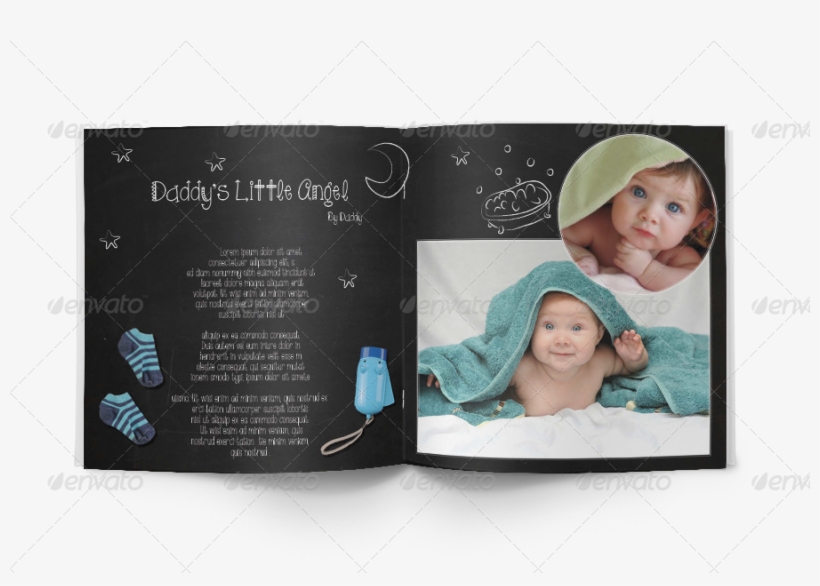 Kids Chalkboard Photo Album - Chalkboard Photo Album, transparent png #7730675