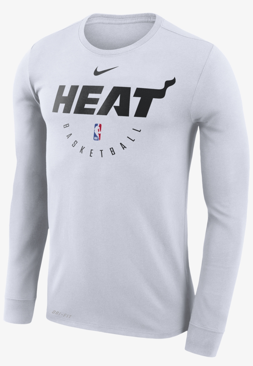 Nike Miami Heat Long Sleeve 2018 Practice Tee - Miami Heat, transparent png #7730760