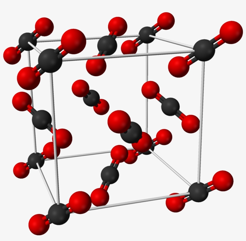 Carbon Dioxide Unit Cell 3d Balls - Carbon Dioxide Structure, transparent png #7731359