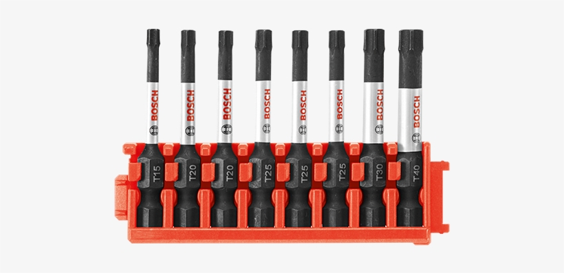 8 Pc - Screwdriver Bit Set Bosch, transparent png #7731982