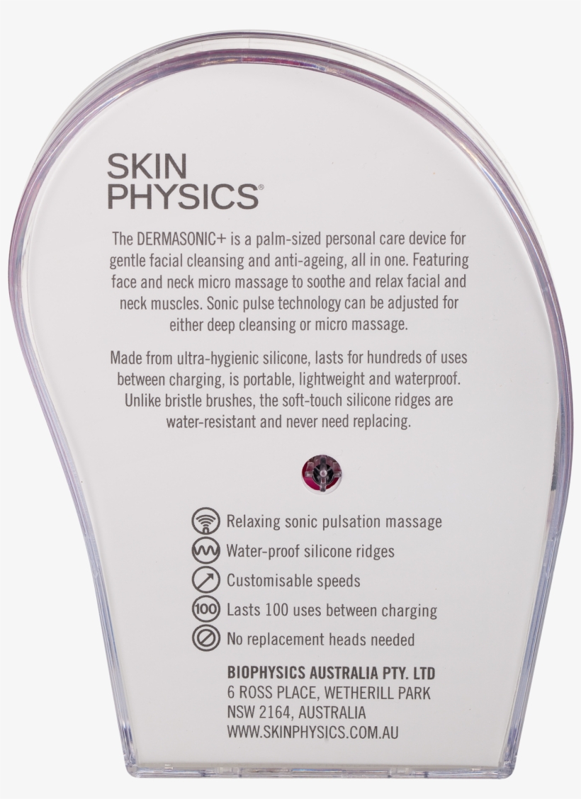 Dermasonic Cleansing & Anti-ageing Device - Skin Physics, transparent png #7732155