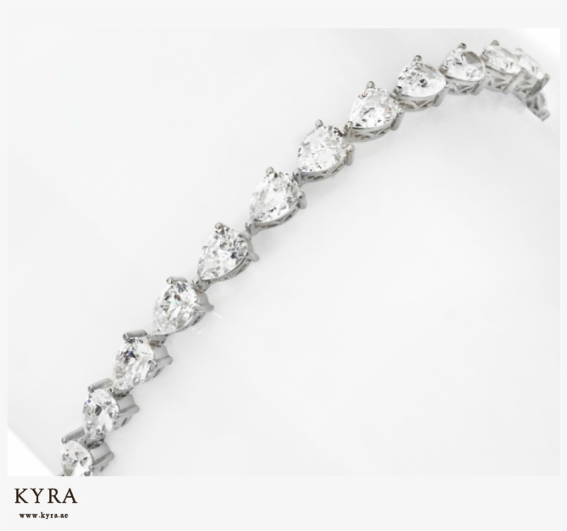 Pear Shaped Diamond Tennis Bracelet - Pear Shaped Diamond Bracelet, transparent png #7733669