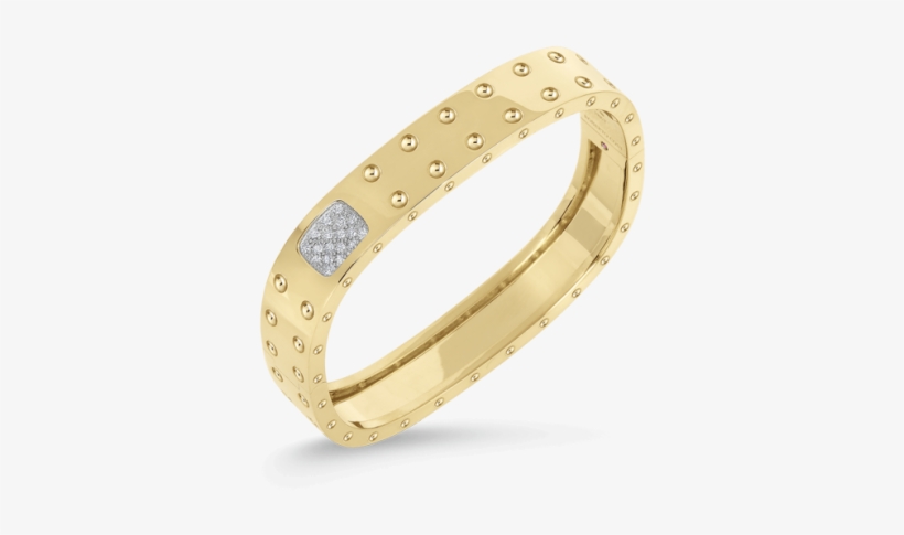 Roberto Coin Two Row Square Diamond Bracelet - Bracelet, transparent png #7734156
