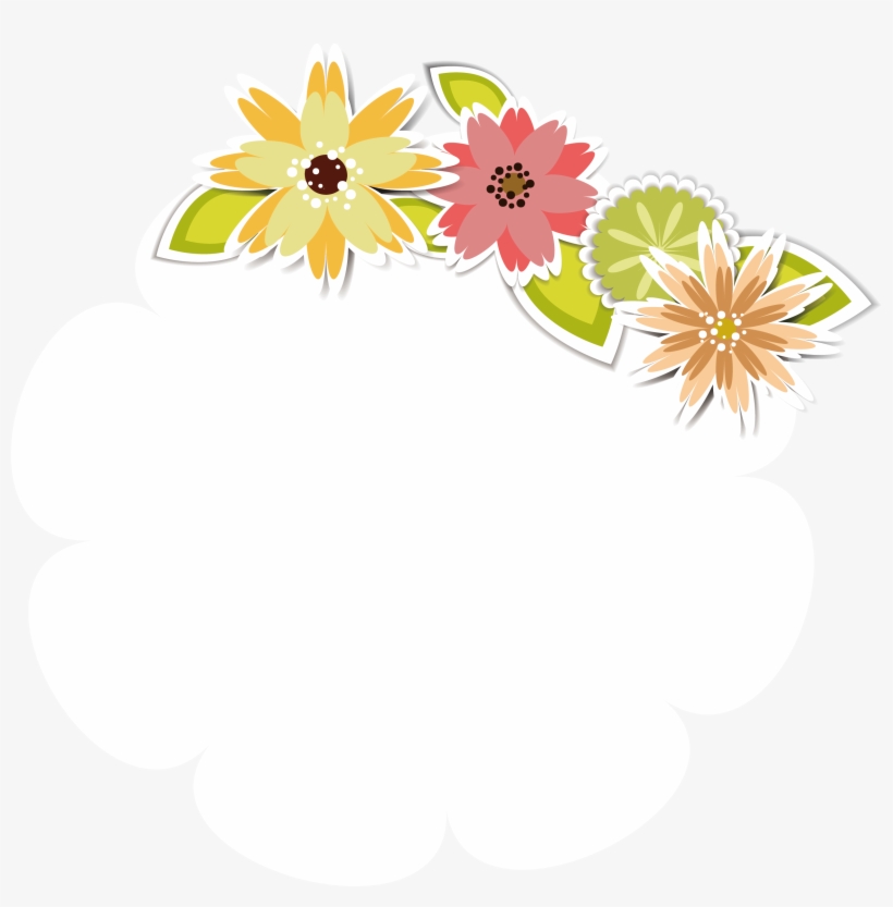 Graphic Stock Floral Design Cute Decoration Message - Flower Design Message, transparent png #7734270