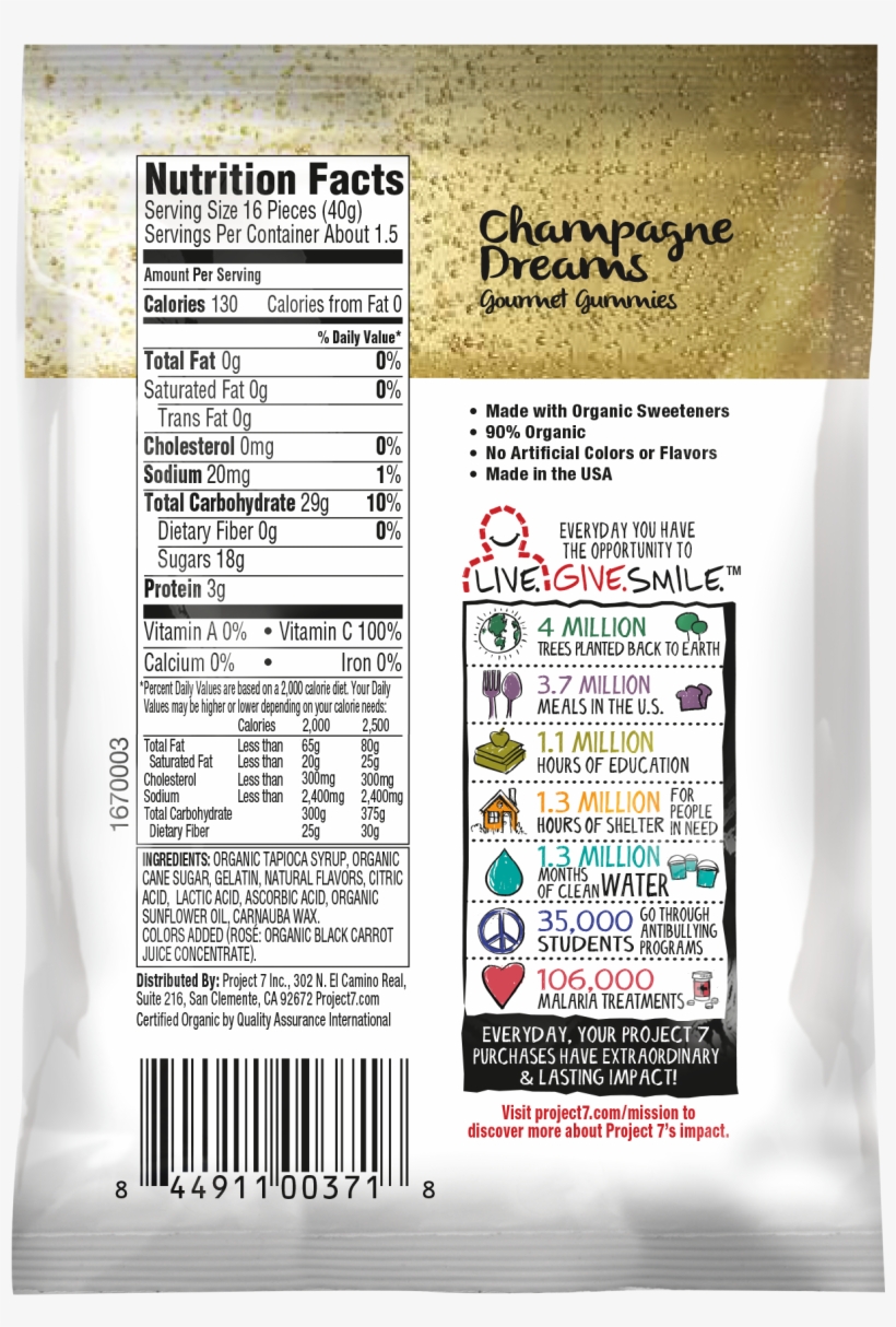 2oz Champage Back Of Pack V=1511205914 - Parallel, transparent png #7734515
