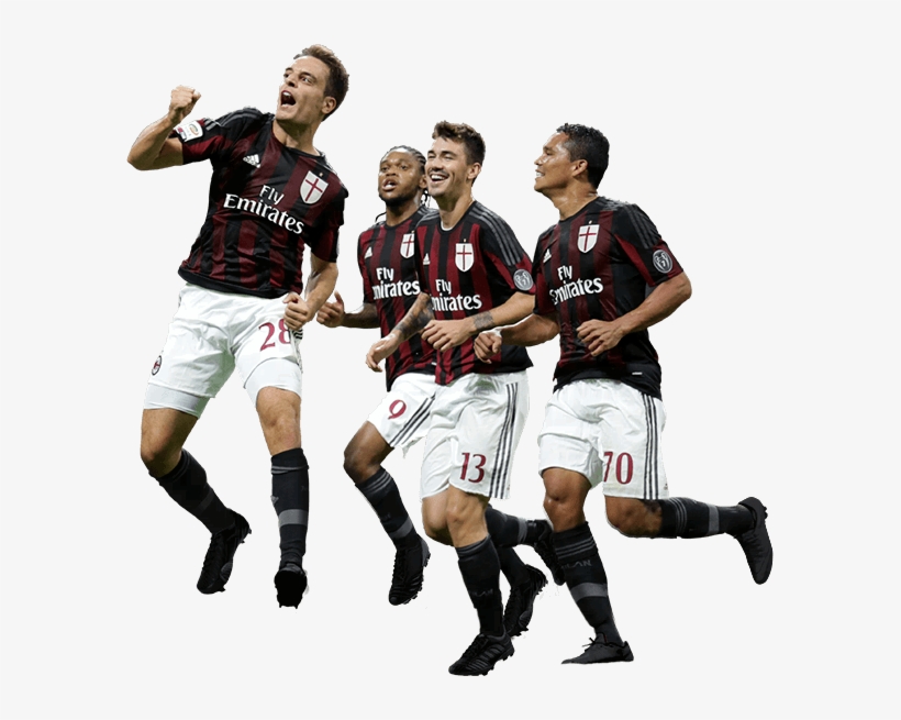 Ac Milan Football Players16 - Kick Up A Soccer Ball, transparent png #7735024