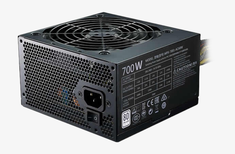 Блок Питания 700w Cooler Master Masterwatt Lite 700 - Fonte Cooler Master Masterwatt Lite 600w, transparent png #7735089