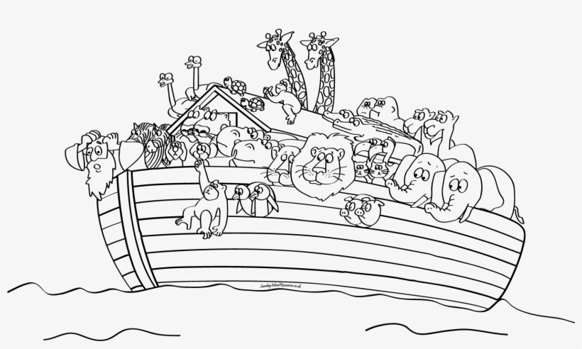 Children S Bible Coloring And Activity Pages With Noah - Coloring Page Of Noah And The Ark, transparent png #7735940