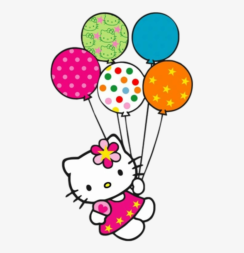 Hello Kitty Holding Balloons, transparent png #7736051