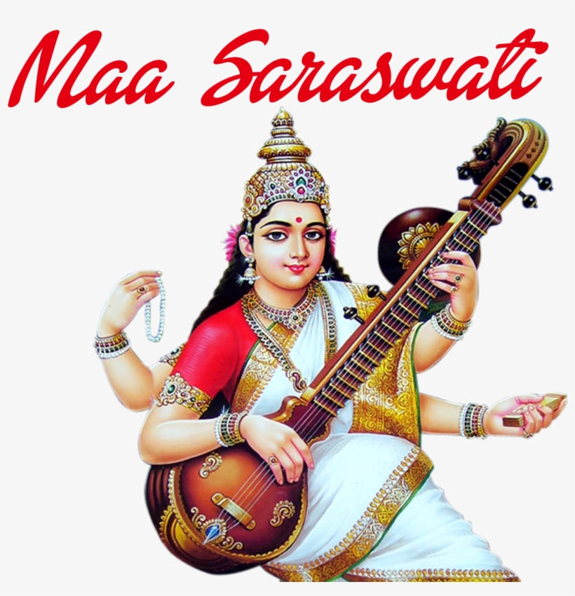 Saraswati Puja Photo Background Png Saraswati Puja - Saraswati Mata Hd Png, transparent png #7736563